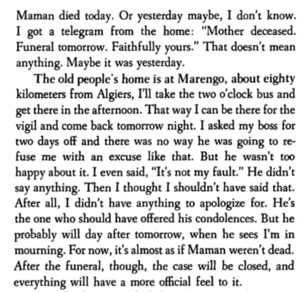 The Stranger opening