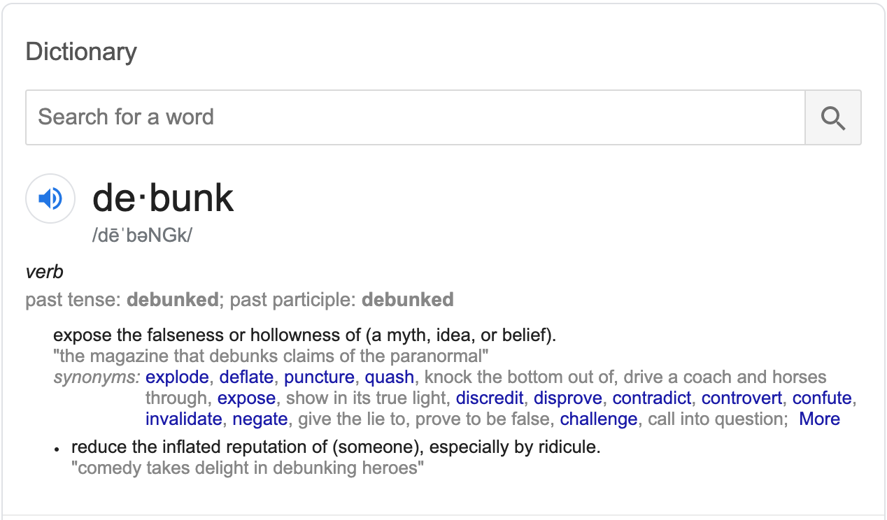 debunk